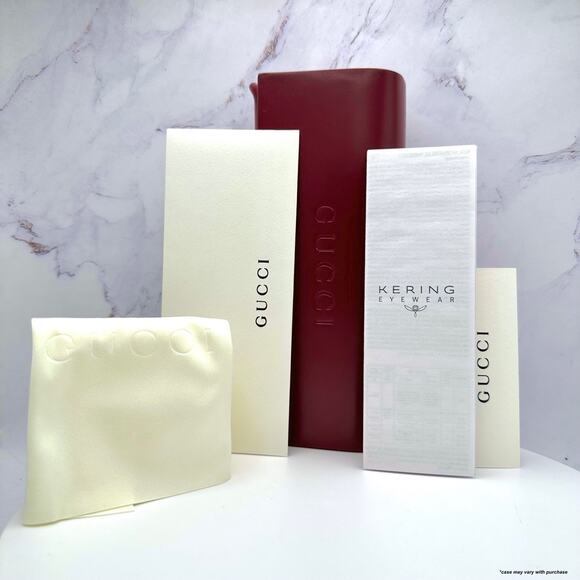 New GUCCI Sunglasses Black Square Red Green Web Arms Gold Metal GG Logo 54-20mm - Picture 8 of 8